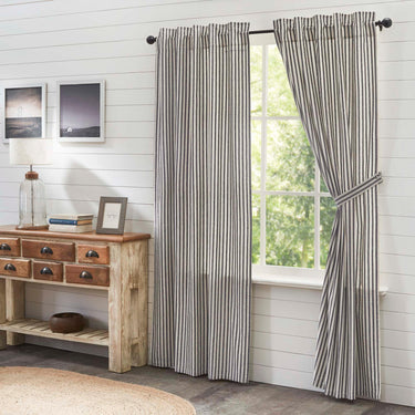 Ashmont Ticking Stripe Panel Set of 2 84x40 VHC Brands - The Fox Decor